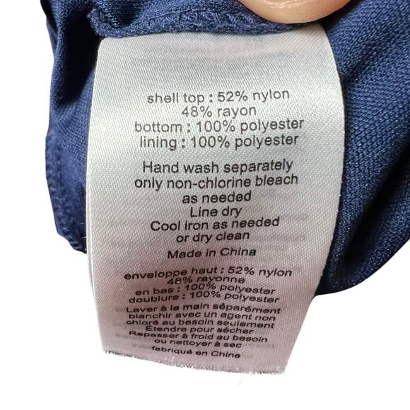 David's Bridal Navy Blue One-Shoulder Lace Cocktail Dress Size 10 Elegant Formal - Picture 6 of 7